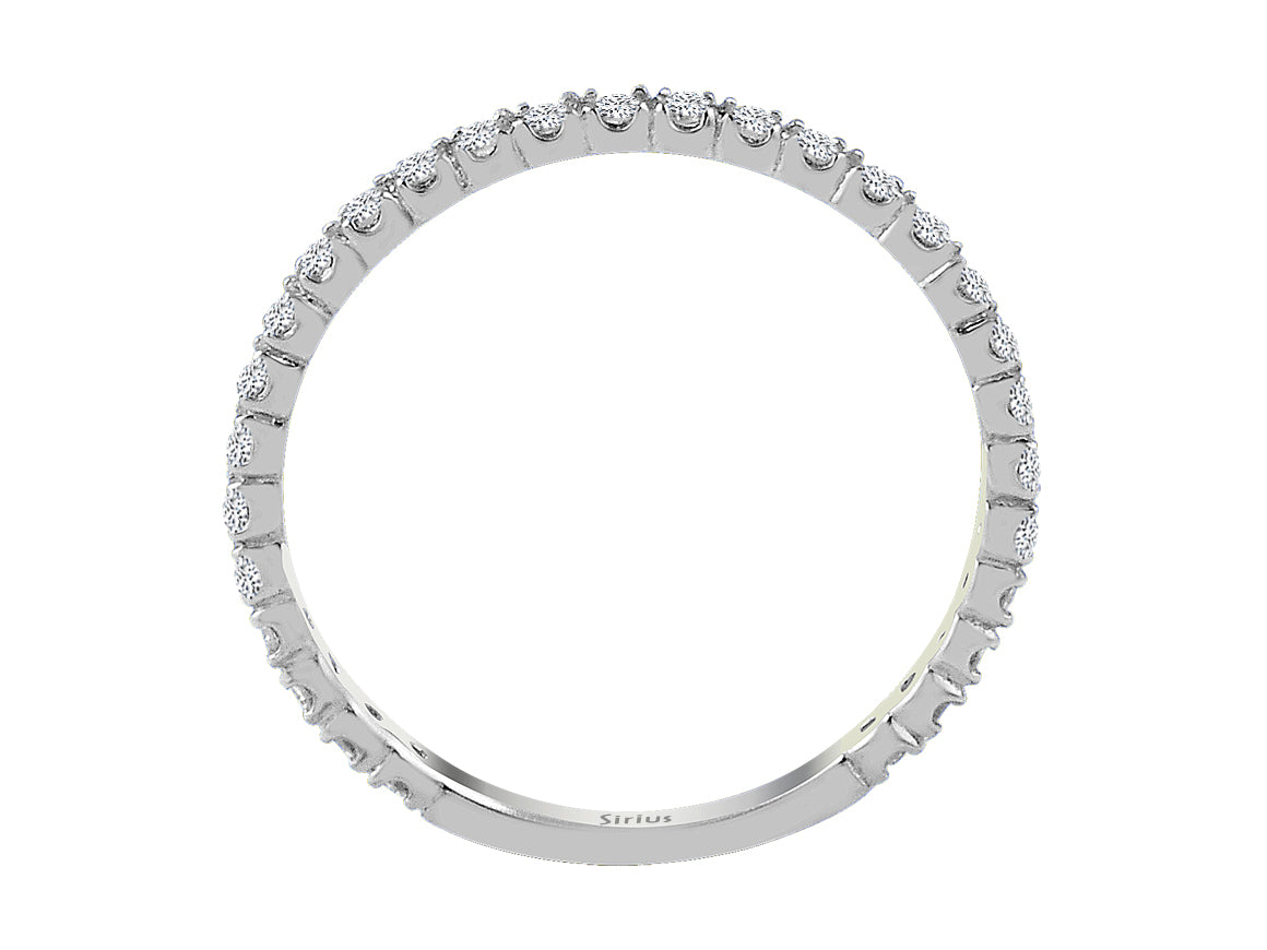0,26 Karat Diamant rundum Allianz - handgefertigter Diamantschmuck aus Feingold | Sirius Diamant