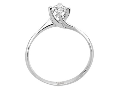 0.26 carat diamond solitaire ring in 14K white gold