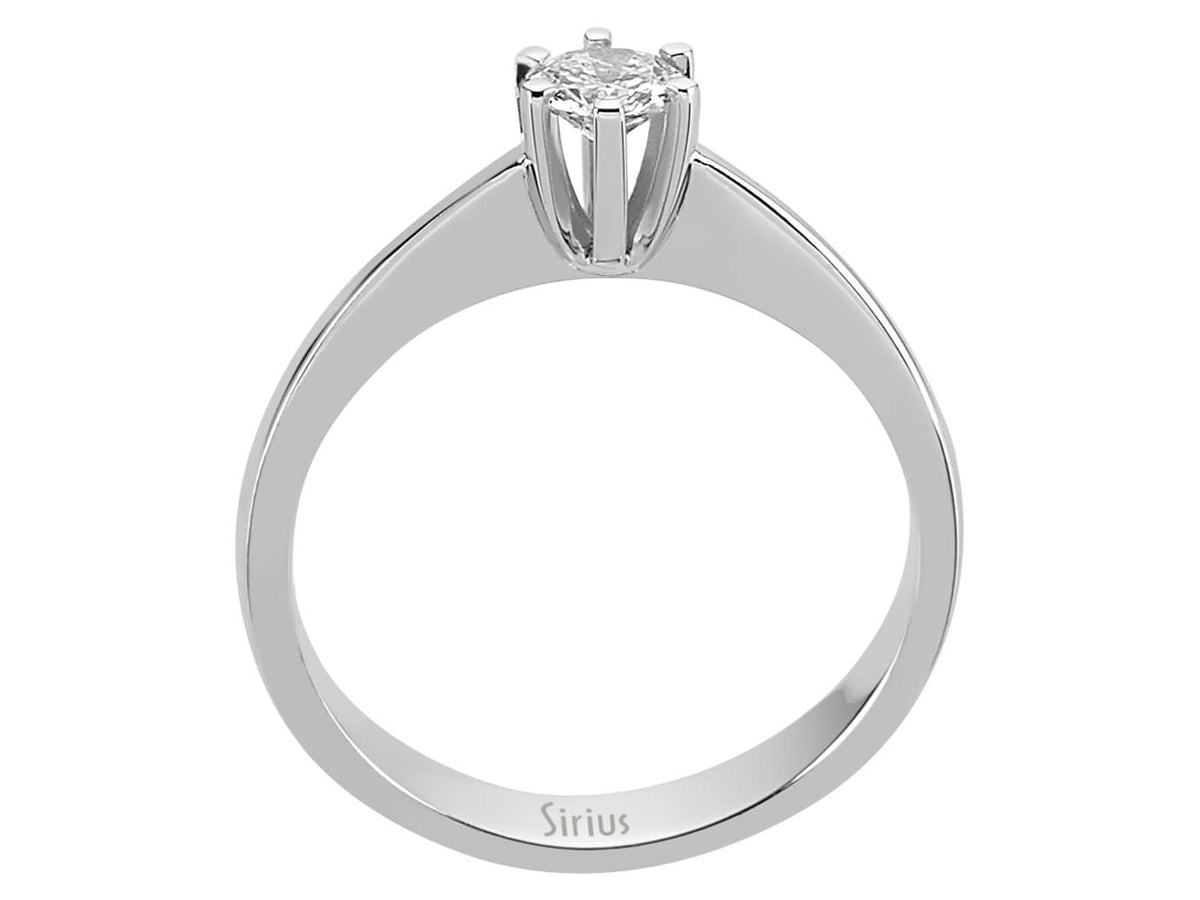 0,27 Karat Diamant Solitär Ring - handgefertigter Diamantschmuck aus Feingold | Sirius Diamant