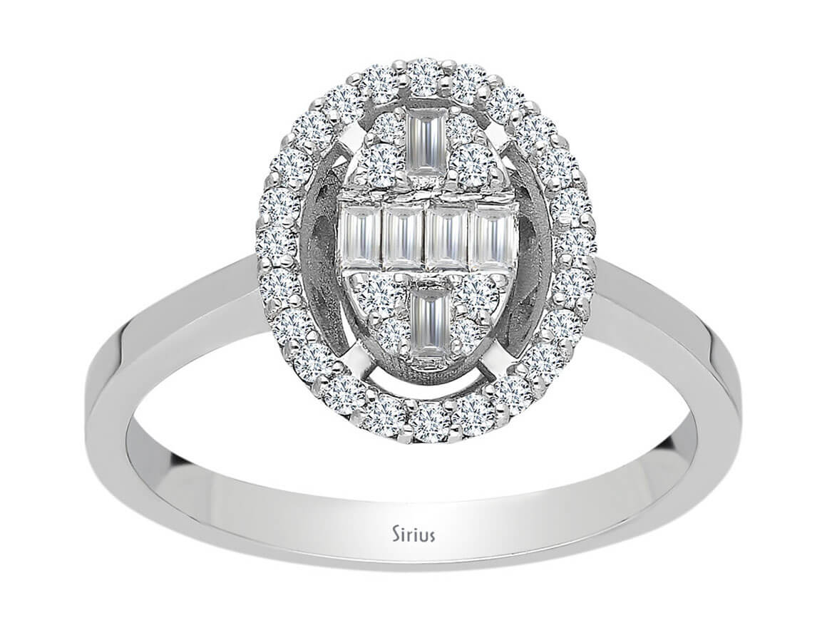 0,47 Carat Baguette Diamant Ring - handgefertigter Diamantschmuck aus Feingold | Sirius Diamant