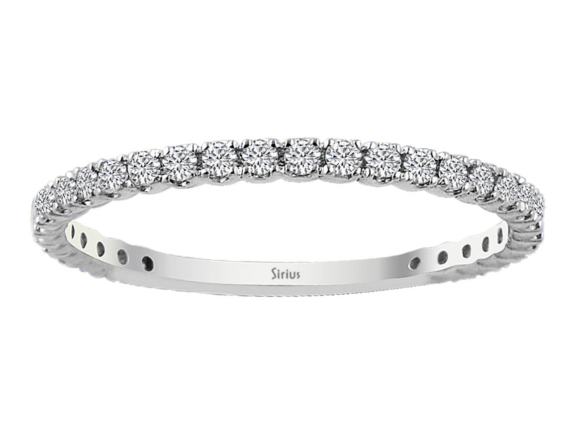 0,37 Karat Diamant rundum Allianz - handgefertigter Diamantschmuck aus Feingold | Sirius Diamant