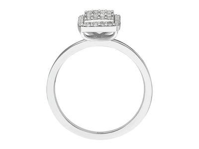 F Color 0.38 Carat Diamond Baguette Ring