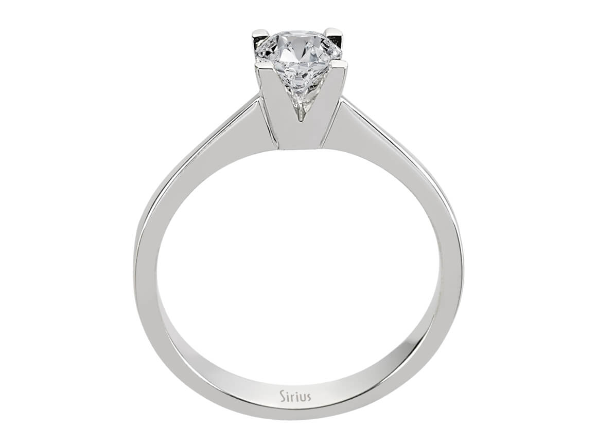 0,45 Karat Diamant Solitär Ring - handgefertigter Diamantschmuck aus Feingold | Sirius Diamant