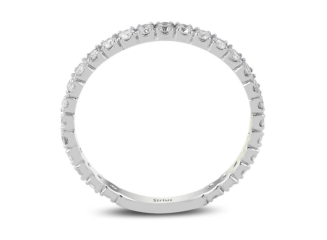 0,50 Karat Diamant rundum Diamantring Allianz - handgefertigter Diamantschmuck aus Feingold | Sirius Diamant