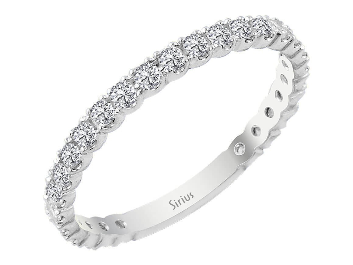 0,50 Karat Diamant rundum Diamantring Allianz - handgefertigter Diamantschmuck aus Feingold | Sirius Diamant