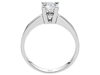 F color 0.50 carat diamond solitaire ring