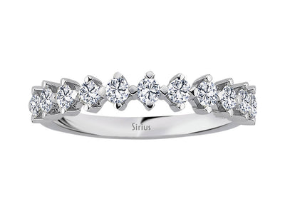 F-Farbe 0,50 Karat Diamant-Halbrundring