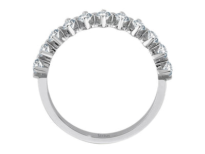 F-Farbe 0,50 Karat Diamant-Halbrundring