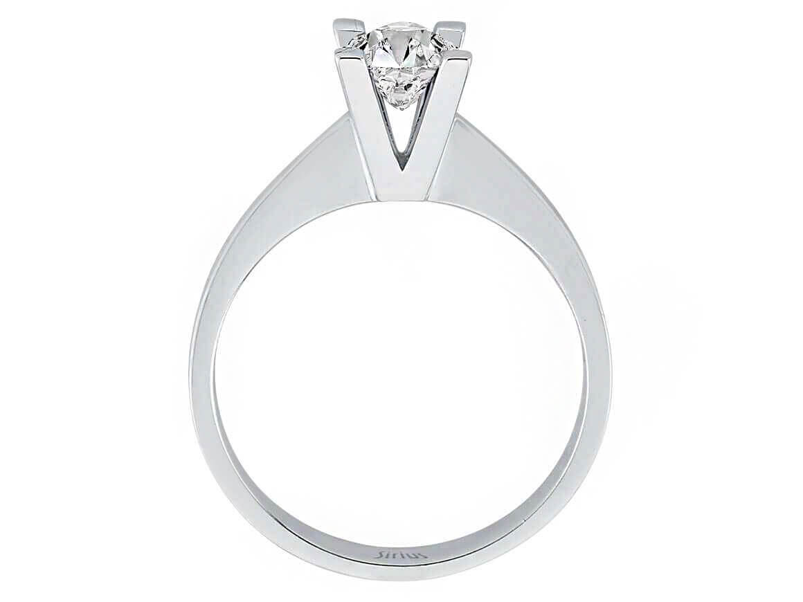 F Color 0.51 Carat Diamond Solitaire Ring