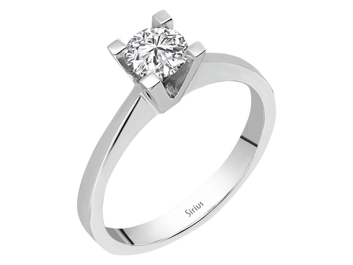 F Color 0.51 Carat Diamond Solitaire Ring