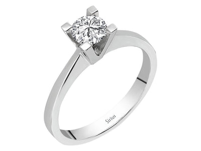 F Color 0.51 Carat Diamond Solitaire Ring