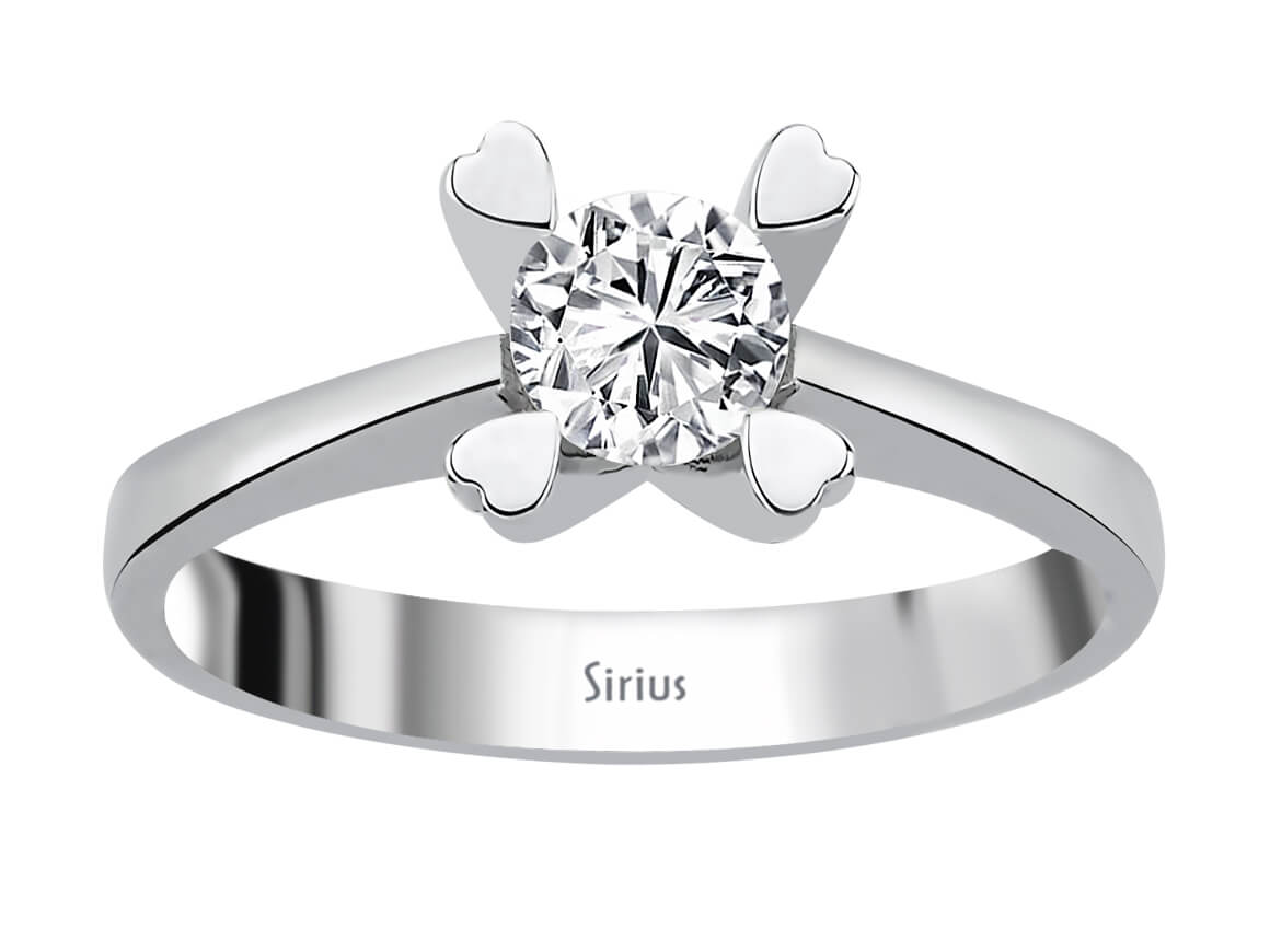 F-Farbe 0,51 Karat Diamant-Solitaire-Ring - handgefertigter Diamantschmuck aus Feingold | Sirius Diamant