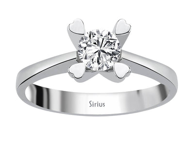 F Color 0.51 Carat Diamond Solitaire Ring