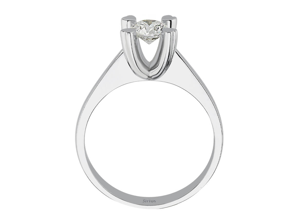 F-Farbe 0,51 Karat Diamant-Solitaire-Ring - handgefertigter Diamantschmuck aus Feingold | Sirius Diamant