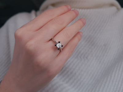 F Color 0.51 Carat Diamond Solitaire Ring