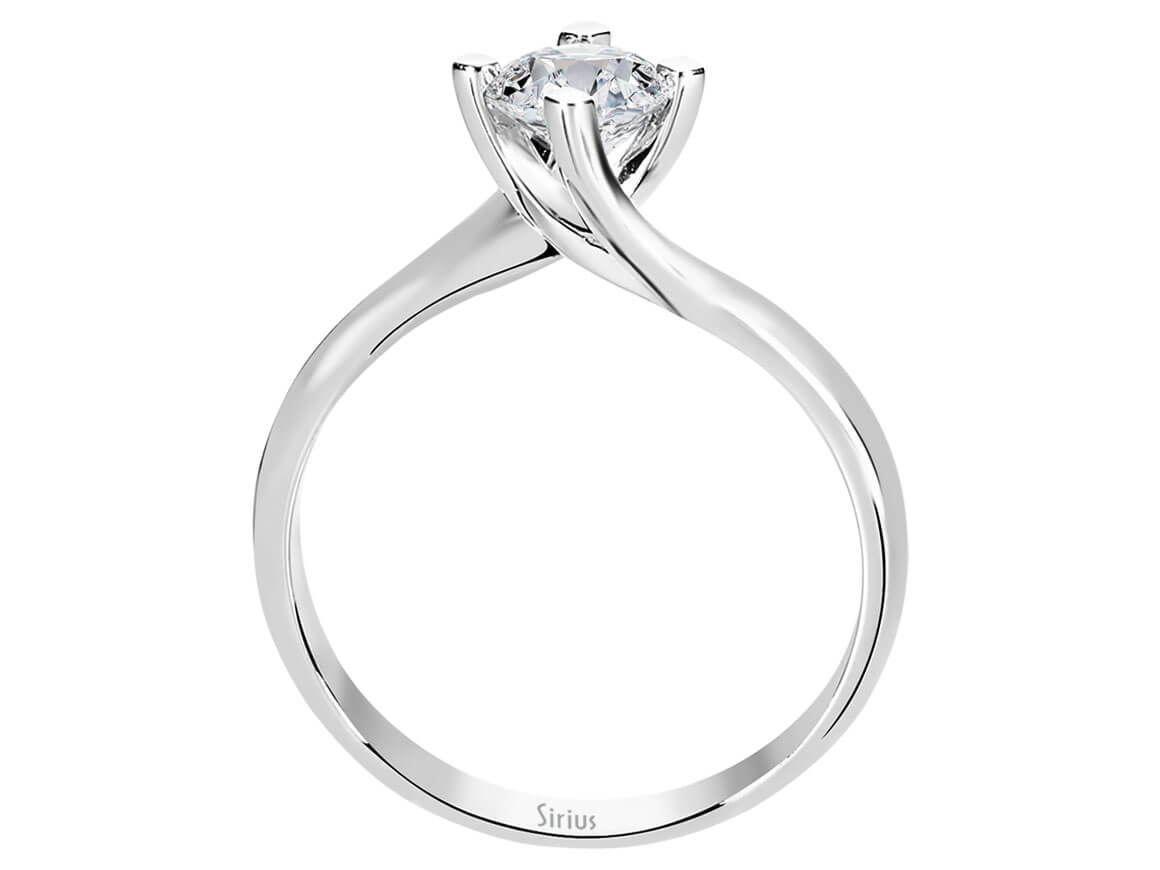 0,54 Karat Diamant Solitär Ring in 585er 14 Karat Weißgold - handgefertigter Diamantschmuck aus Feingold | Sirius Diamant