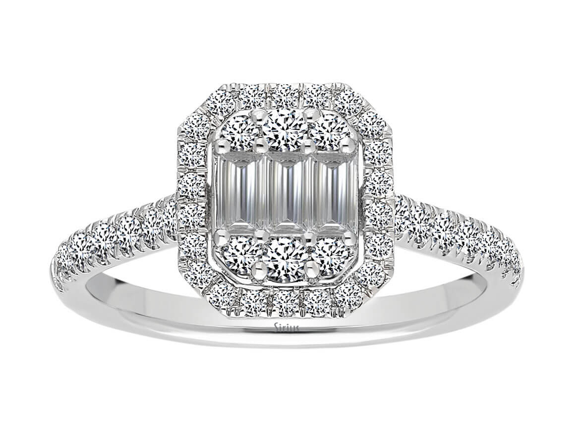 0,70 Carat Baguette Diamant Ring – handgefertigter Diamantschmuck aus Feingold | Sirius Diamant