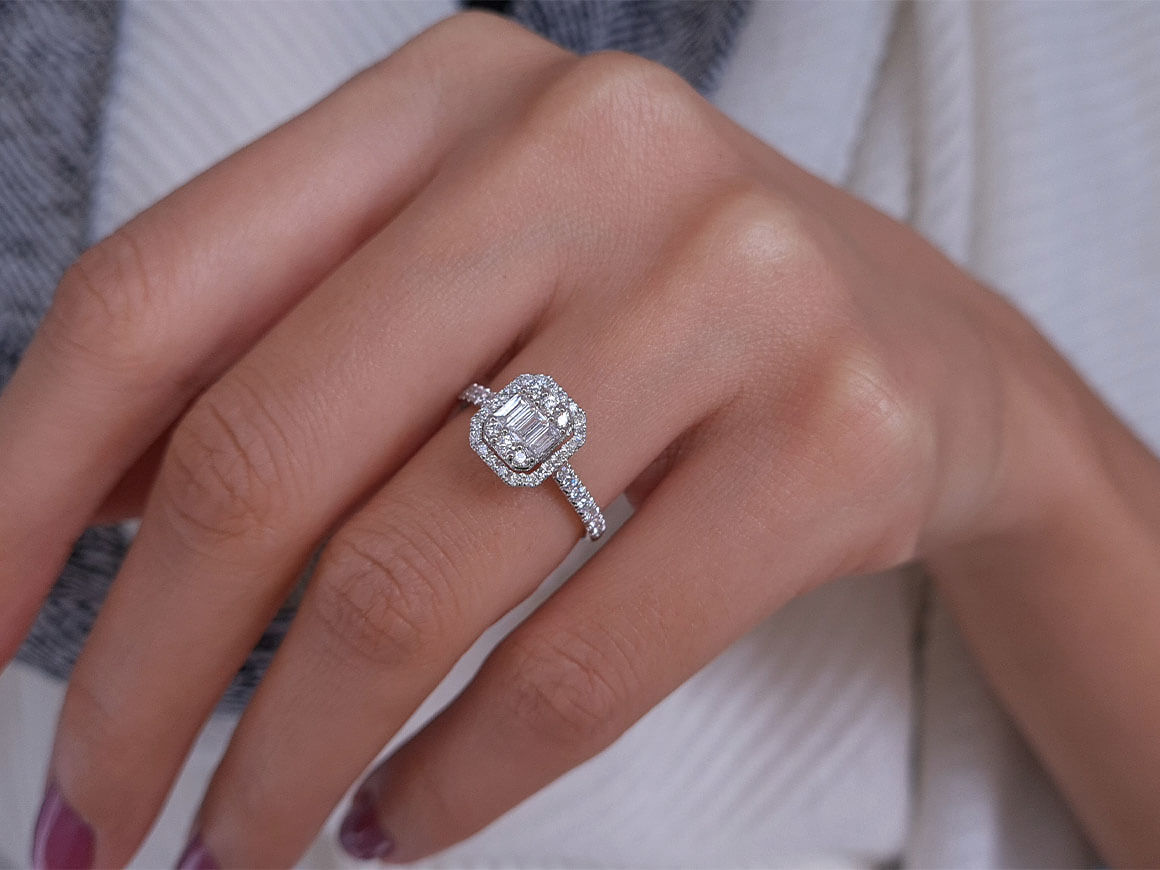 0.70 Carat Baguette Diamond Ring