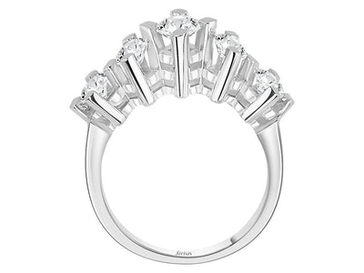 F Color 1 Carat Diamond 5 Stone Ring