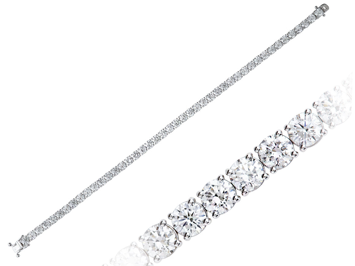 F-Farbe 10 Karat Diamant-Wasserweg-Armband - handgefertigter Diamantschmuck aus Feingold | Sirius Diamant