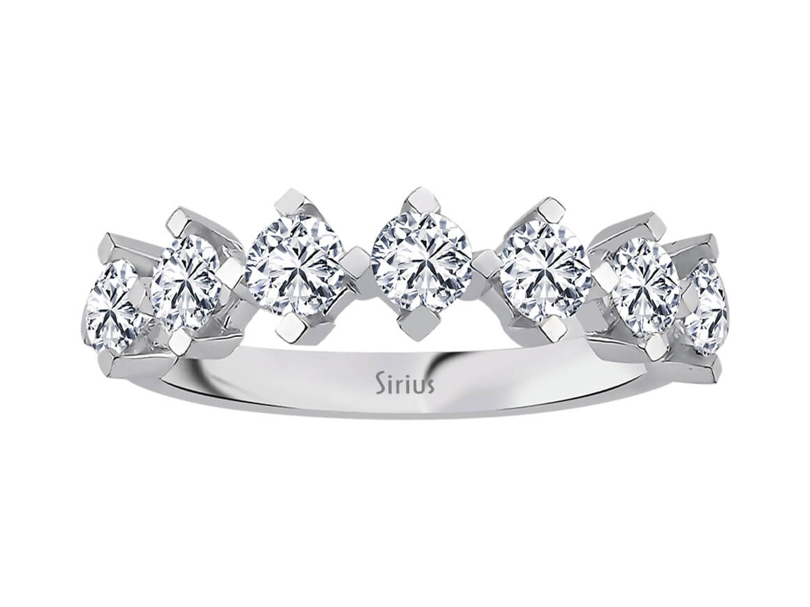 F-Farbe 1,04 Karat Diamant-Halbrundring