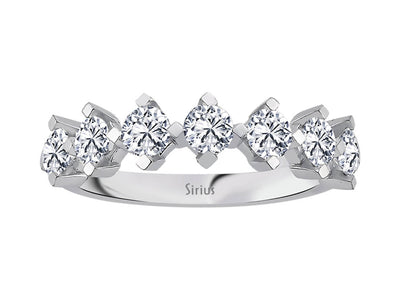 F-Farbe 1,04 Karat Diamant-Halbrundring