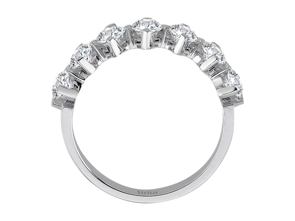 F-Farbe 1,04 Karat Diamant-Halbrundring
