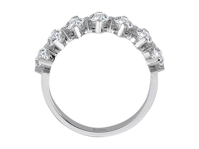 F-Farbe 1,04 Karat Diamant-Halbrundring
