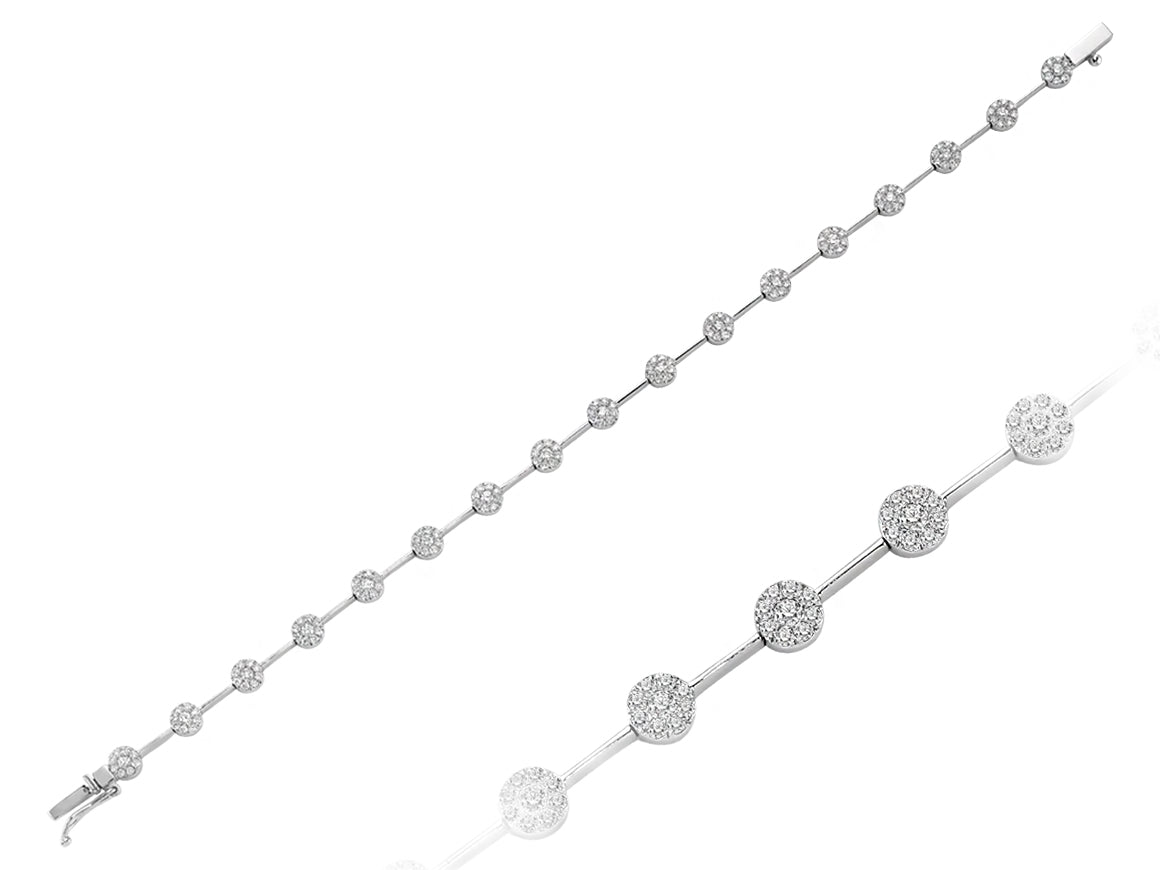 1.05 carat diamond tennis bracelet in 14 K white gold