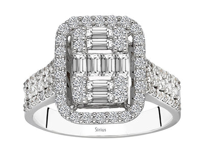 1.13 carat diamond baguette ring