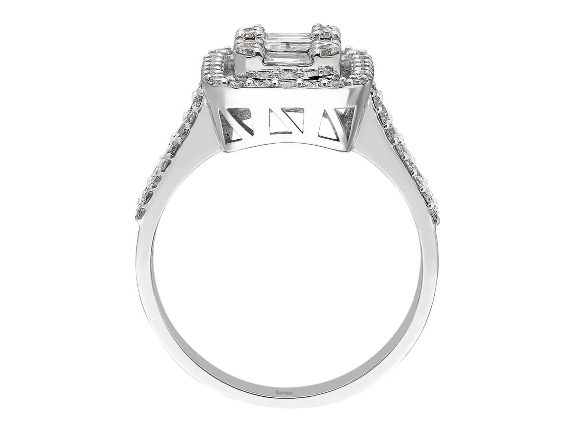 1,13 Karat Diamant Baguette Ring - handgefertigter Diamantschmuck aus Feingold | Sirius Diamant