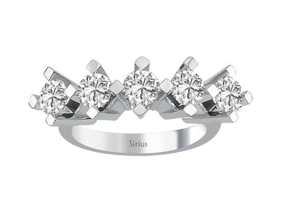 F Color 1.50 Carat Diamond 5 Stone Ring
