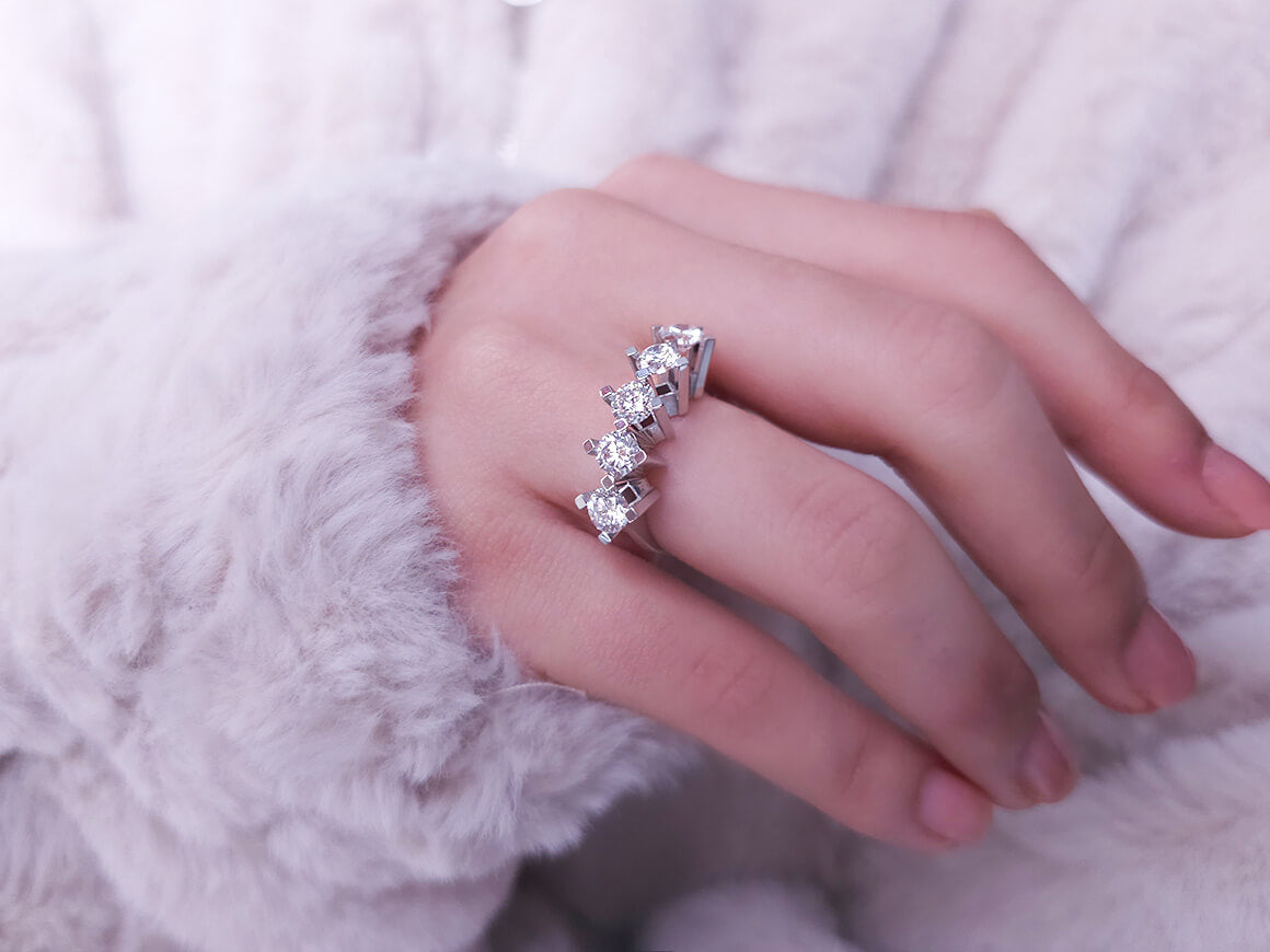 1.62 carat diamond 5 stone alliance