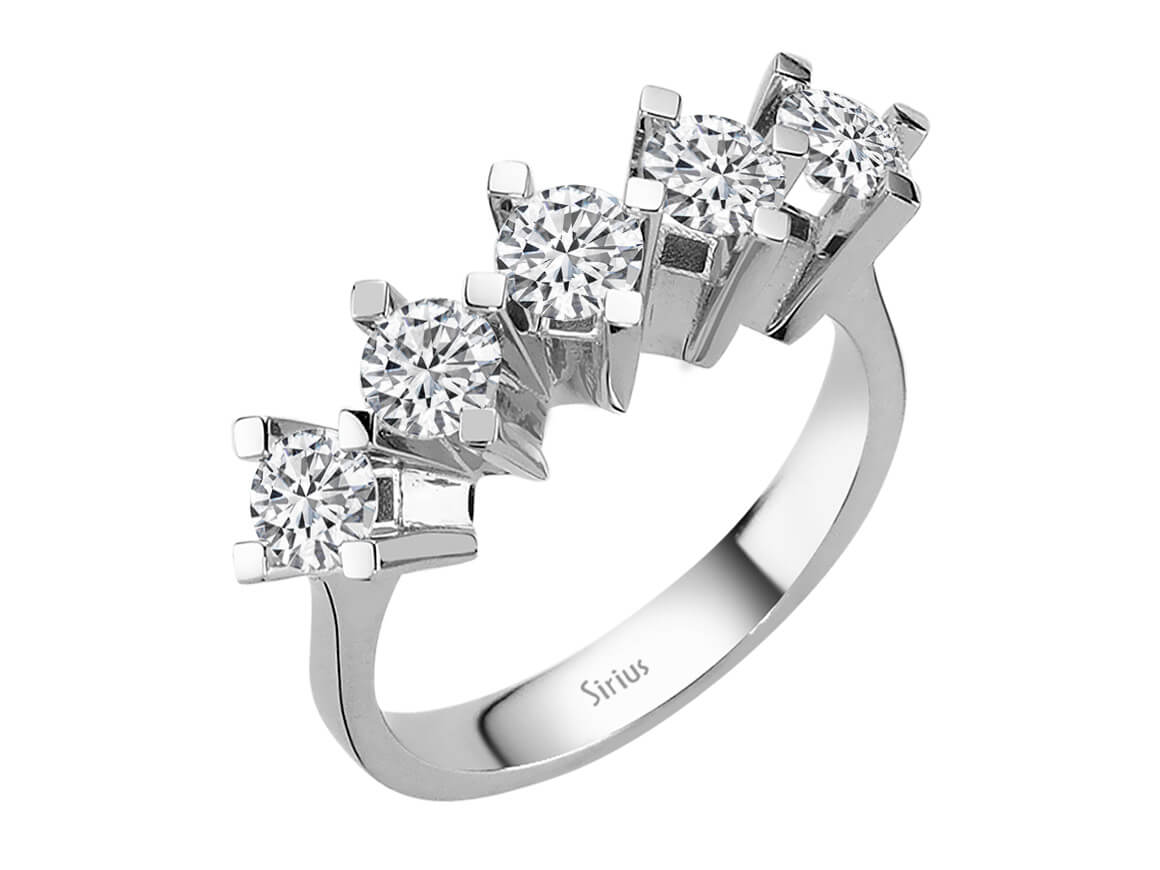 1.62 carat diamond 5 stone alliance