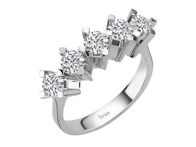 1.62 carat diamond 5 stone alliance