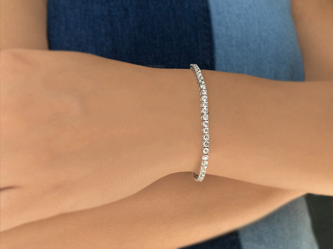 4,20 Karat Diamant Tennis Armband - handgefertigter Diamantschmuck aus Feingold | Sirius Diamant