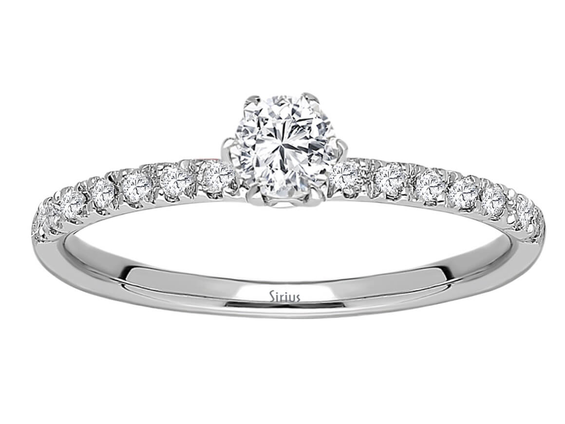 F-color, total 0.37 carat diamond solitaire ring
