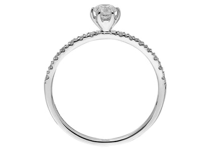 F-color, total 0.37 carat diamond solitaire ring