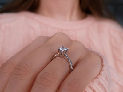 1.01 total carat diamond solitaire ring