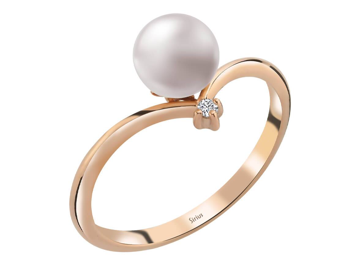Fairytale Diamant Perlenring - handgefertigter Diamantschmuck aus Feingold | Sirius Diamant