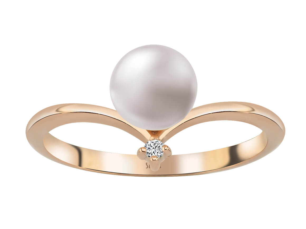Fairytale Diamant Perlenring - handgefertigter Diamantschmuck aus Feingold | Sirius Diamant