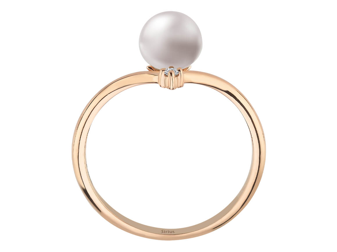 Fairytale Diamant Perlenring - handgefertigter Diamantschmuck aus Feingold | Sirius Diamant