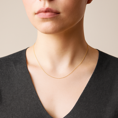 1 mm Ankerkette in 750er 18K Massivgold