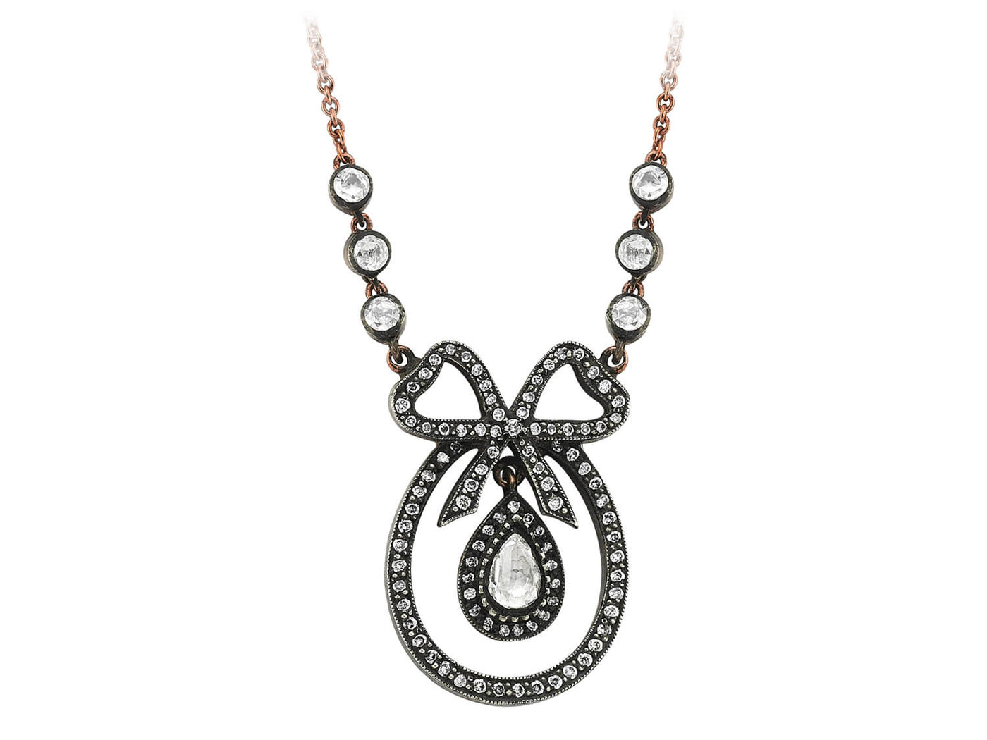 Collier en diamant avec nœud