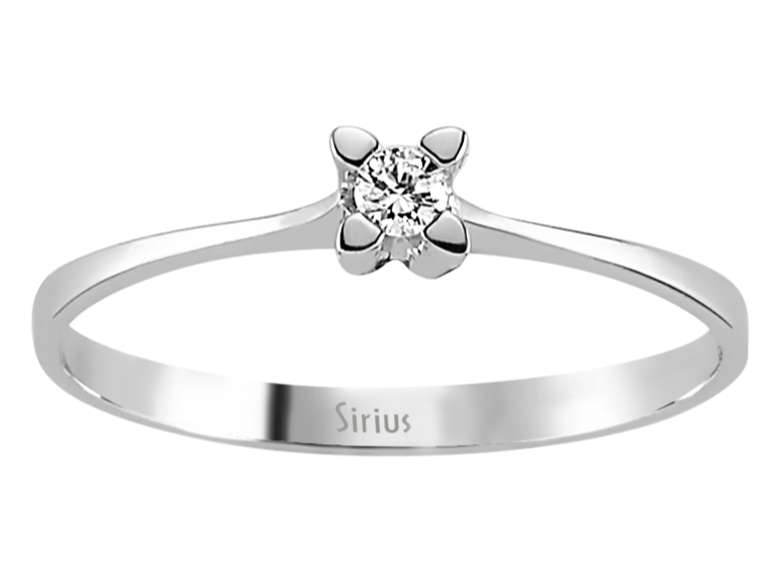 0,05 Karat Diamant Solitaire Ring - handgefertigter Diamantschmuck aus Feingold | Sirius Diamant