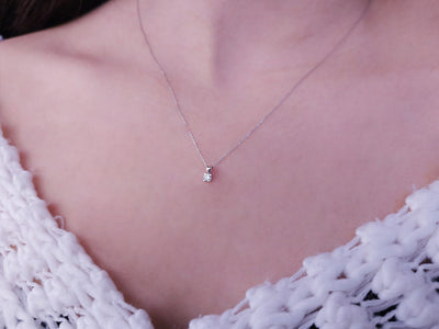 0.12 carat diamond solitaire necklace