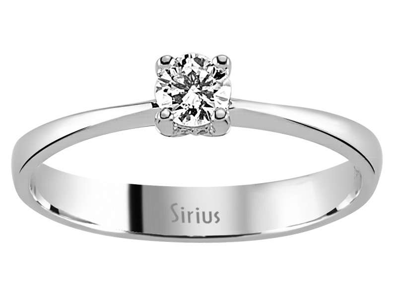 0,22 Karat Diamant Solitaire Ring - handgefertigter Diamantschmuck aus Feingold | Sirius Diamant