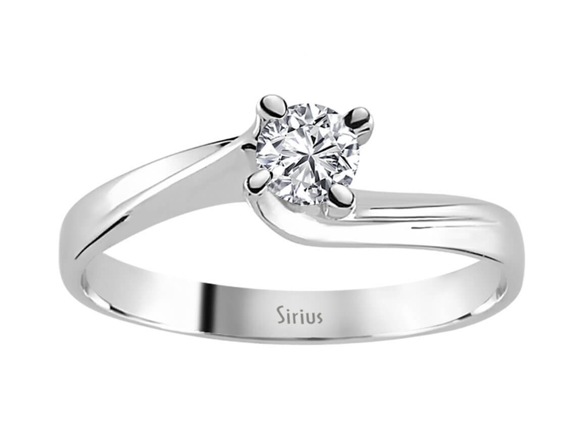 0,24 Karat Diamant Solitär Ring - handgefertigter Diamantschmuck aus Feingold | Sirius Diamant