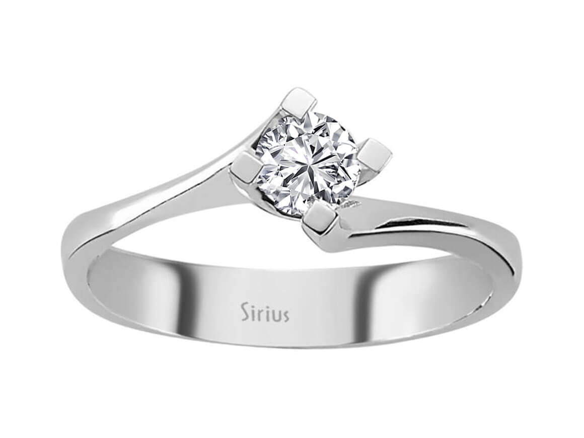 0,29 Karat Diamant Solitär Ring - handgefertigter Diamantschmuck aus Feingold | Sirius Diamant