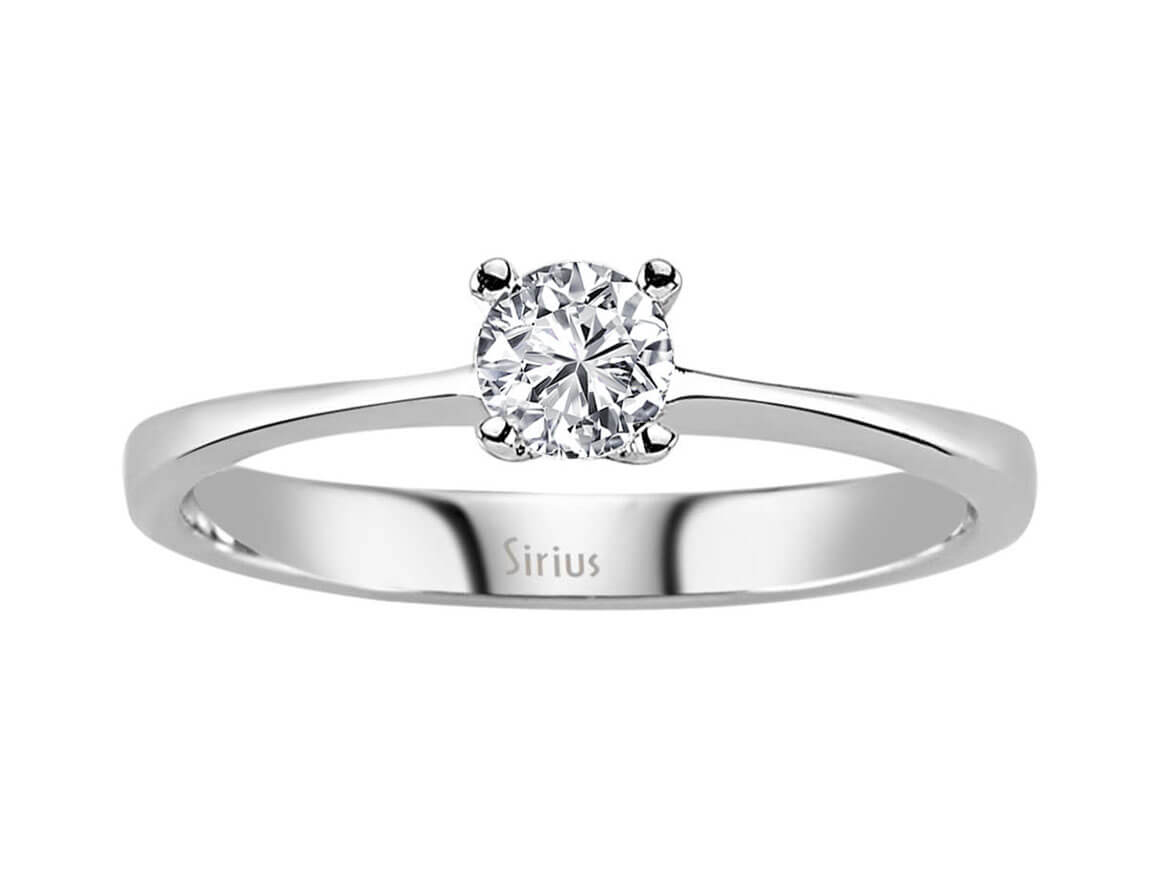 0,32 Karat Diamant Solitär Ring - handgefertigter Diamantschmuck aus Feingold | Sirius Diamant